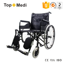 Topmedi Medical Equipment Economical Steel Wheelchair with Elevating Footrest